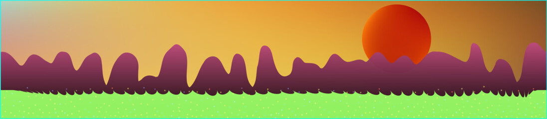 Fancy sky, and mountains landscape. 