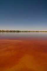 Panoramic view to Katam aka Baramar lake group of Ounianga kebir lakes at the Ennedi, Chad