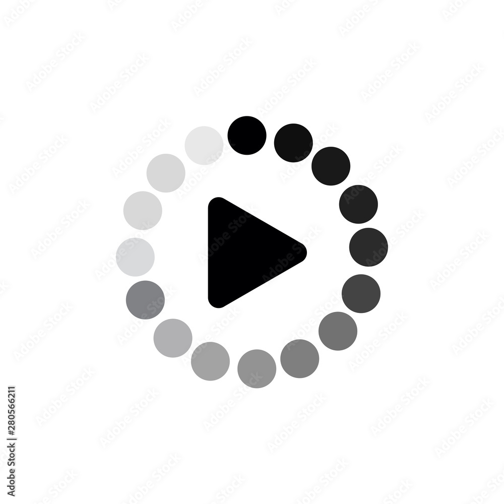 Fototapete load icon template color editable. loading symbol vector sign isolated on white background illustrat
