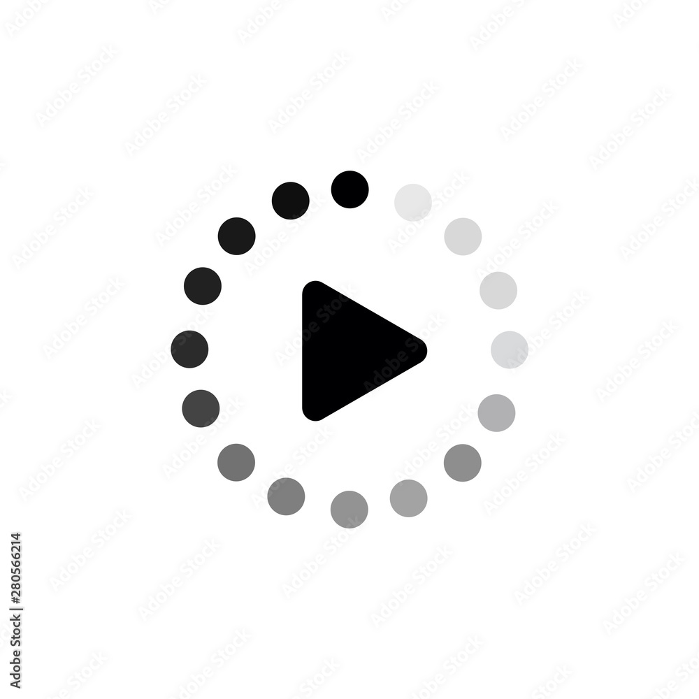 Leinwandbilder load icon template color editable. loading symbol vector sign isolated on white background illustrat