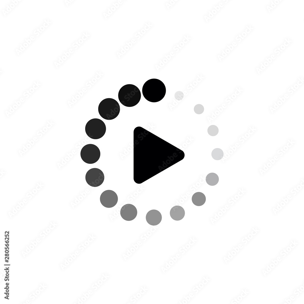 Poster Load icon template color editable. Loading symbol vector sign isolated on white background illustration for graphic and web design.