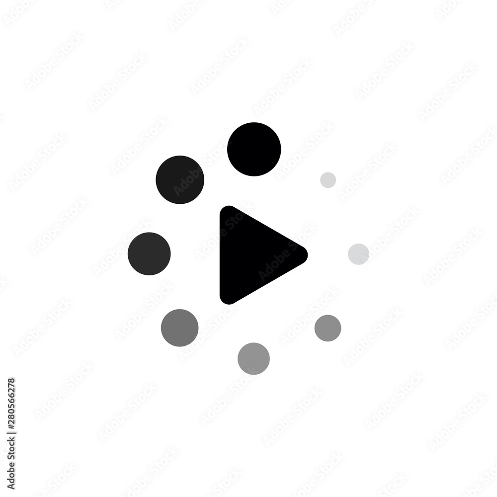 Poster Load icon template color editable. Loading symbol vector sign isolated on white background illustration for graphic and web design.