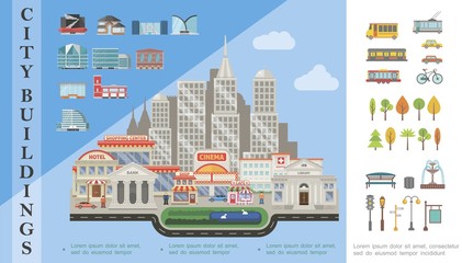 Flat City Elements Concept