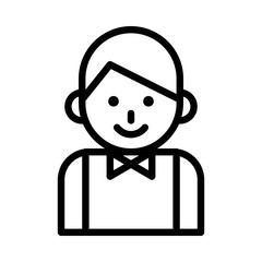 Groom vector, wedding related line style icon