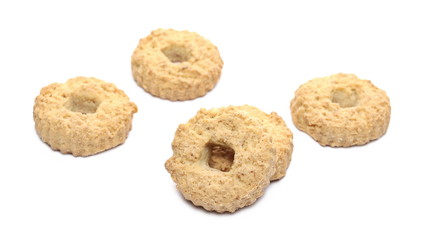 Baked pastries isolated on white background