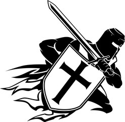 Crusader Christian Warrior Charge