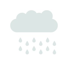 thanksgiving icon related set cloud rain drop in flat design.