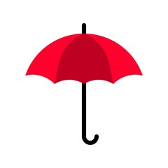 thanksgiving icon related set umbrella in flat design.