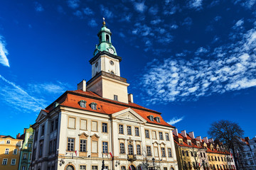 a baroque-classicistic historic town hall  in Jelenia Gora.