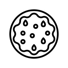 thanksgiving icon set pie editable line design. isolated on white background