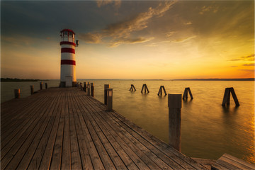 Lighthouse in Podersdorf am see , Burgenland , Austria