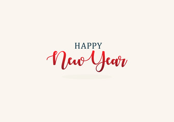 Happy New Year elegant lettering for New Year Event decoration. Vector illustration.
