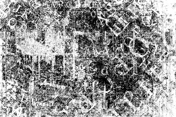 Obraz premium Black white grunge. Gloomy abstract monochrome background. Smudge. Worn texture.