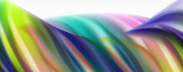 Color flowing waves, liquid conceptual abstract background