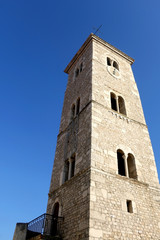 Fototapeta na wymiar Historic Church of St Anselm in central Nin, Croatia.