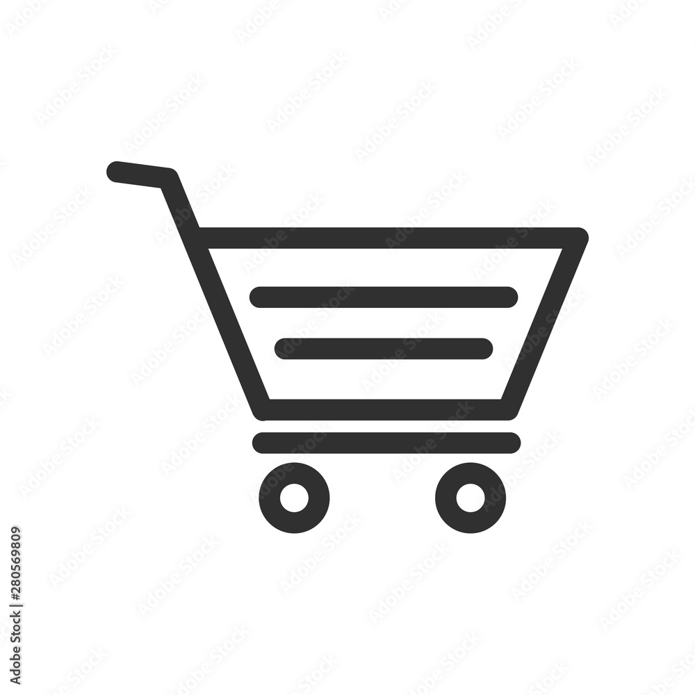 Aufkleber shopping cart icon template color editable. shopping cart symbol vector sign isolated on white backg