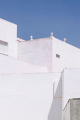 Traditional white cubic Andalusian  houses