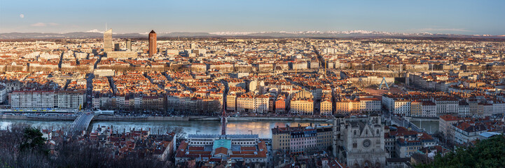 Panorama de Lyon depuis la basilique de Fourvière