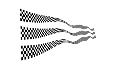 Racing flag Design Template. Race flag Design Vector. Speed Flag Simple Design Illustration Vector.