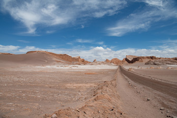 road in Atacama desert Chile