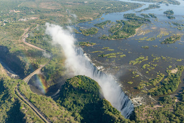 Naklejka premium flight of angels over Victoria Falls 