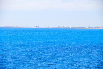 Black Sea in Anapa. Russian south. Sea in clear weather. Blue ocean. . Sea background.