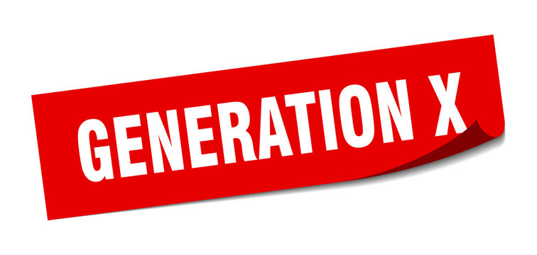 generation x sticker. generation x square isolated sign. generation x