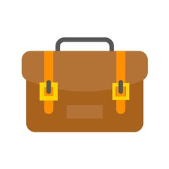 Briefcase vector illustration, Baggage flat style icon