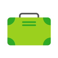 Briefcase vector illustration, Baggage flat style icon