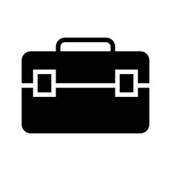 Briefcase vector illustration, Baggage solid style icon