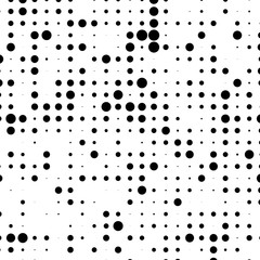 Texture of black dots on white background. Monochrome halftone comic.