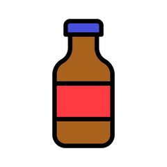 Bottle vector, filled style editable outline icon