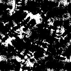 Fototapeta premium Grunge black white vector seamless background.