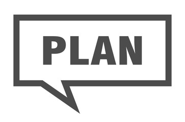 plan sign. plan square speech bubble. plan