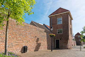 City wall and tower in Leerdam, The Netherlands