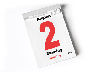 2. August 2021 Natal Day
