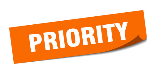 priority sticker. priority square isolated sign. priority