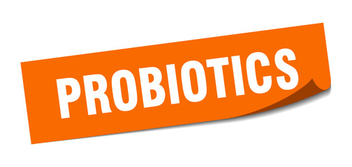probiotics sticker. probiotics square isolated sign. probiotics