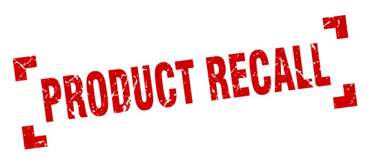 product recall stamp. product recall square grunge sign. product recall