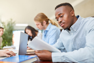 African student in language course