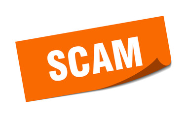 scam sticker. scam square isolated sign. scam