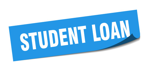 student loan sticker. student loan square isolated sign. student loan
