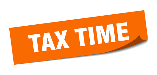 tax time sticker. tax time square isolated sign. tax time