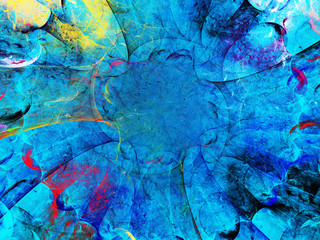 Naklejka premium blue abstract fractal background 3d rendering illustration