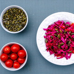 Healthy Vegetarian Red Cabbage Salad