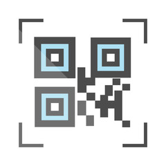 QR code for product icon. Flat illustration colored vector isolated icons of Retail ecommerce icon set for web
