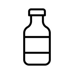 Bottle vector, grocery store related line style icon