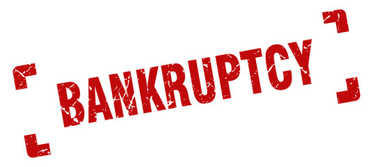 bankruptcy stamp. bankruptcy square grunge sign. bankruptcy