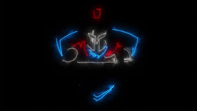 Colorful Spartan Warrior Animated Logo with Reveal Effect 