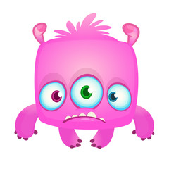 Fototapeta premium Funny cartoon monster. Vector Halloween illustration